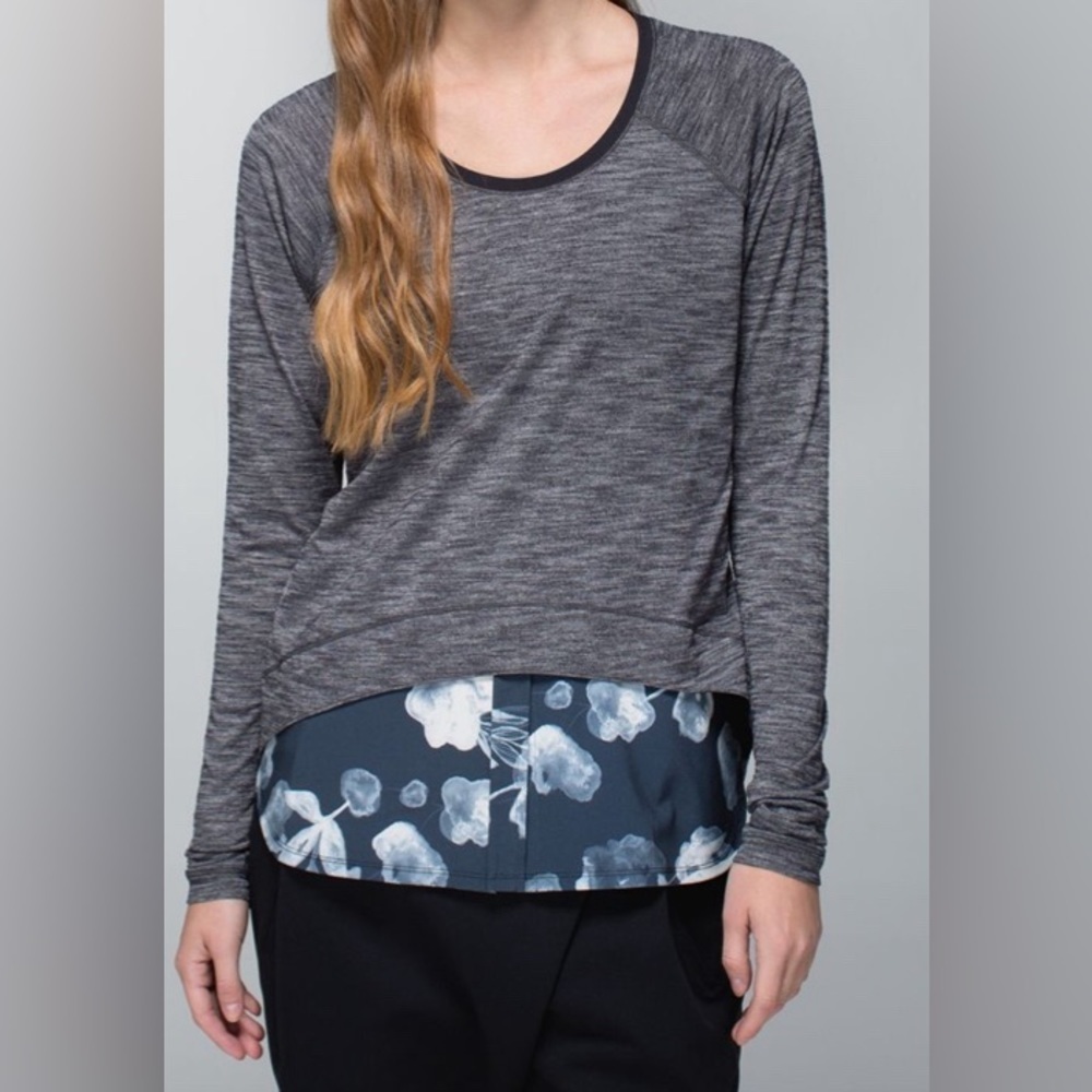 Lululemon Layered Long Sleeve Tee - No size tag, measures about an 8